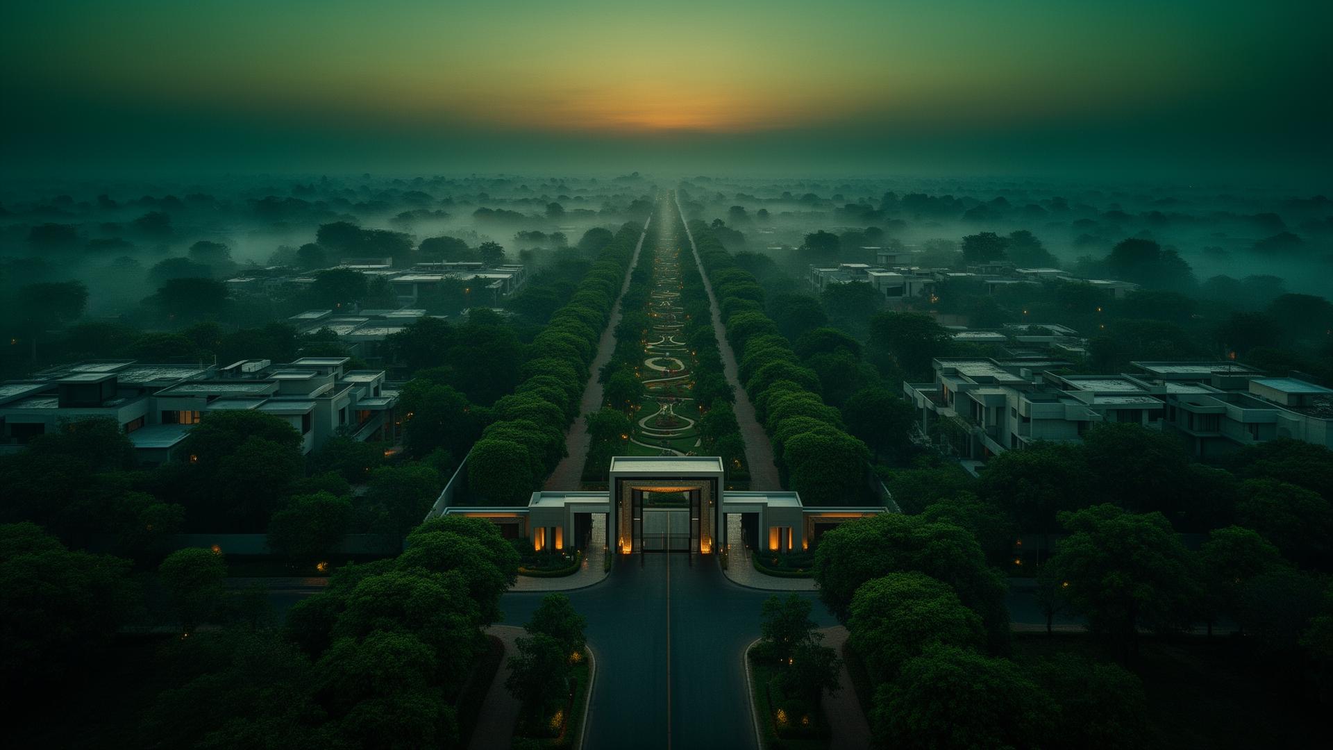 Aerial view of Godrej 3.0 plotted township